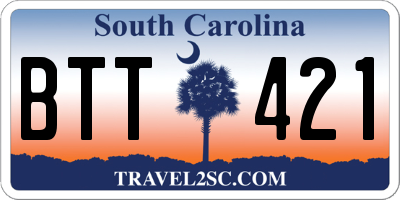 SC license plate BTT421