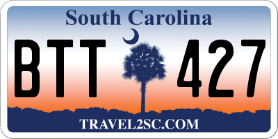 SC license plate BTT427