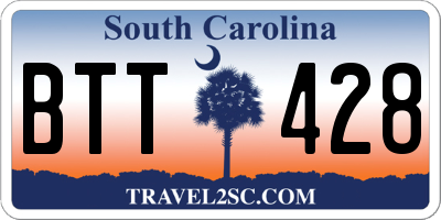 SC license plate BTT428