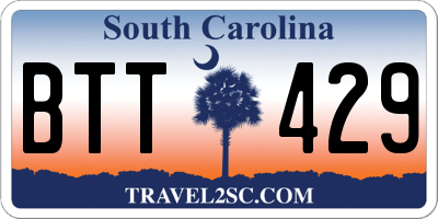 SC license plate BTT429