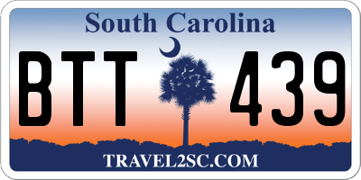 SC license plate BTT439