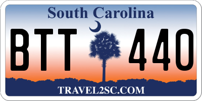 SC license plate BTT440