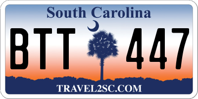 SC license plate BTT447