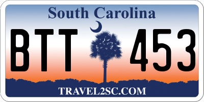SC license plate BTT453
