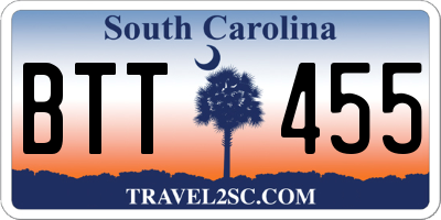 SC license plate BTT455