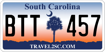 SC license plate BTT457