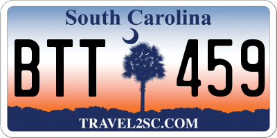 SC license plate BTT459