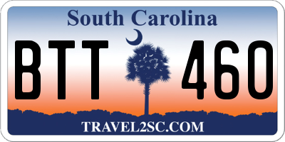 SC license plate BTT460