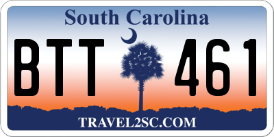 SC license plate BTT461