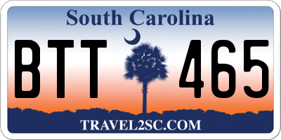 SC license plate BTT465