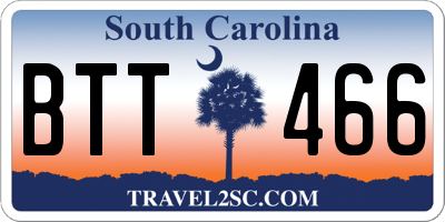 SC license plate BTT466
