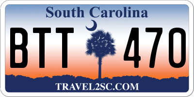 SC license plate BTT470