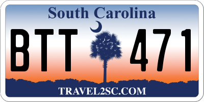 SC license plate BTT471