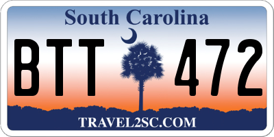SC license plate BTT472