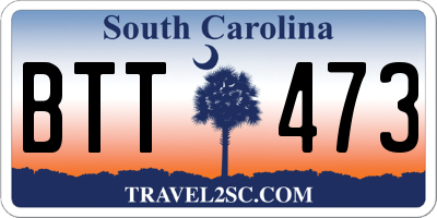 SC license plate BTT473
