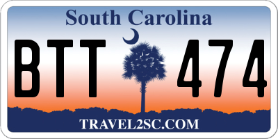 SC license plate BTT474