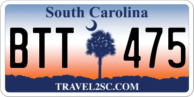 SC license plate BTT475
