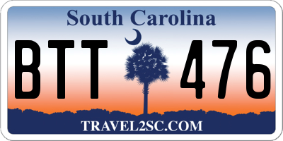 SC license plate BTT476