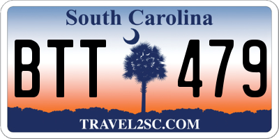SC license plate BTT479