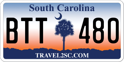 SC license plate BTT480