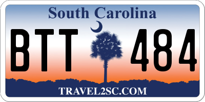 SC license plate BTT484