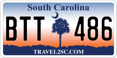 SC license plate BTT486