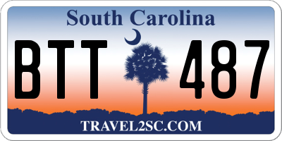 SC license plate BTT487