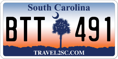 SC license plate BTT491