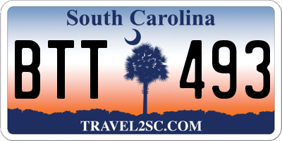 SC license plate BTT493