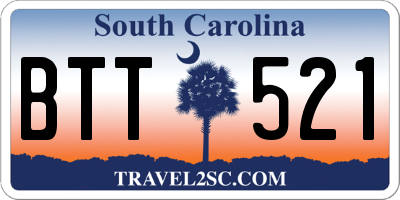 SC license plate BTT521