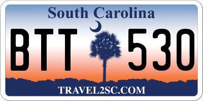 SC license plate BTT530