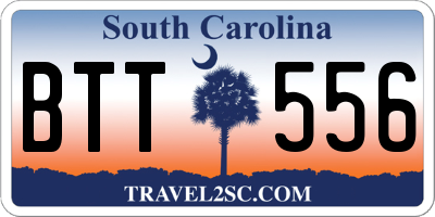 SC license plate BTT556