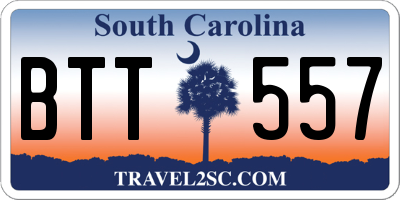 SC license plate BTT557