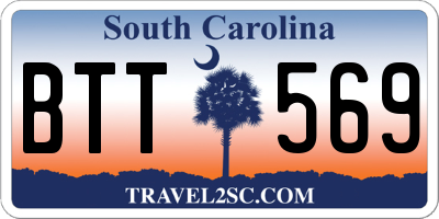 SC license plate BTT569