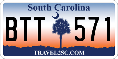 SC license plate BTT571