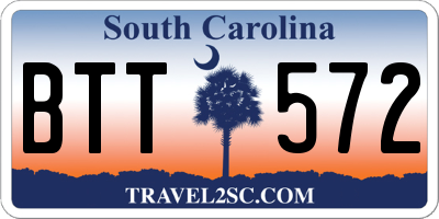 SC license plate BTT572