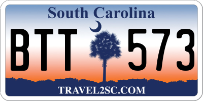 SC license plate BTT573