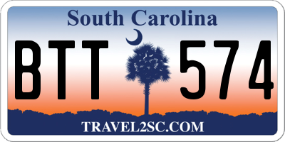 SC license plate BTT574