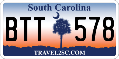 SC license plate BTT578