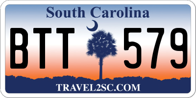 SC license plate BTT579