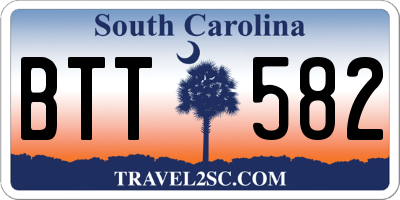 SC license plate BTT582