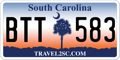 SC license plate BTT583