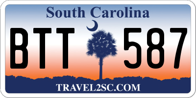 SC license plate BTT587