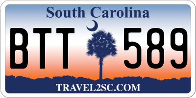SC license plate BTT589