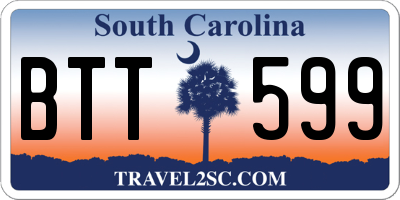 SC license plate BTT599