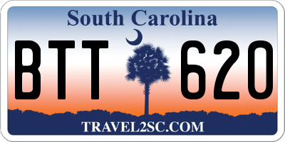 SC license plate BTT620