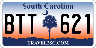 SC license plate BTT621