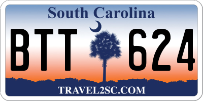 SC license plate BTT624
