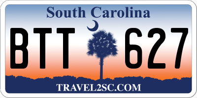 SC license plate BTT627
