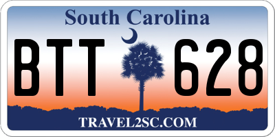 SC license plate BTT628